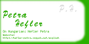 petra hefler business card